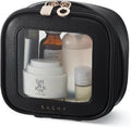 EACHY Clear Makeup Bag，Waterproof TSA Approved Toiletry Bag with Zipper for Women, Make Up Organizer and Skincare Pouch, Portable Car or Purse Bag for Travel Essentials