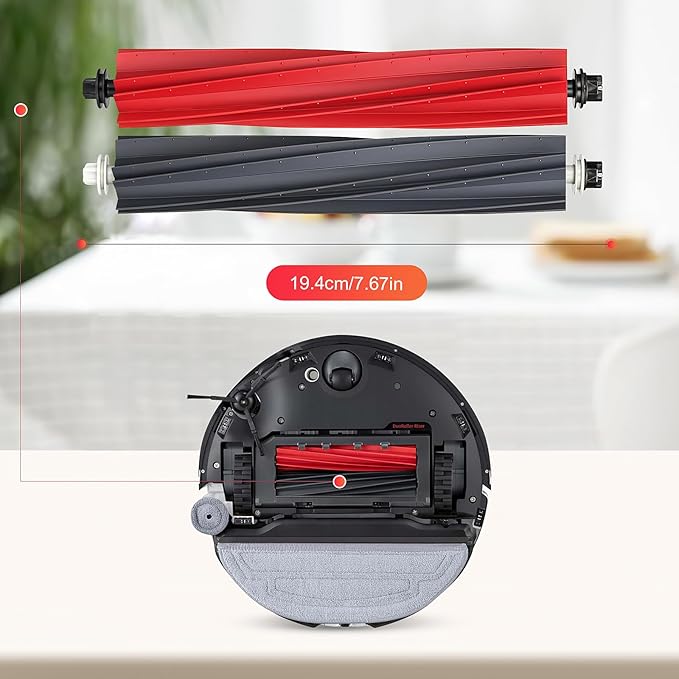 1 Set Main Brush Replacement for Roborock S8/ S8+/ S8 Pro Ultra/ S8 MaxV Ultra/ S8 Max Ultra/ Q5 Pro/ Q5 Pro+/ Q5 Max+/ Q8 Max/ Q8 Max+/ Qrevo Master/Qrevo Slim Vacuum Roller Brush Parts
