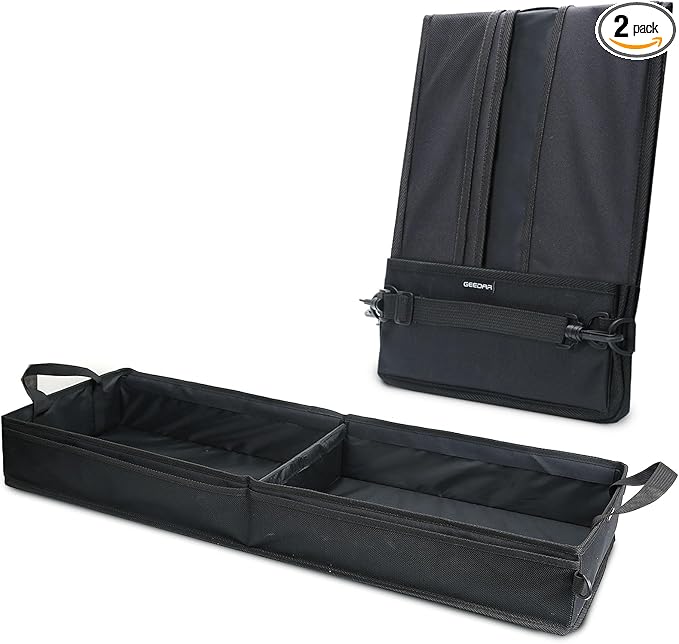 GEEDAR Under Seat Storage Truck Tool Box Organizer for Truck Underseat Storage Ford F150 F250 F350 Chevy Silverado Accessories (2 Compartment for the Bench Seat)