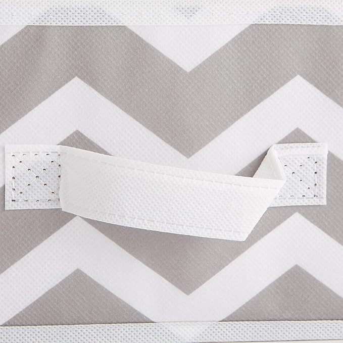 DII Non Woven Polyester Storage Bin, 11x11x5.5-inch, Chevron Gray, 2 Piece
