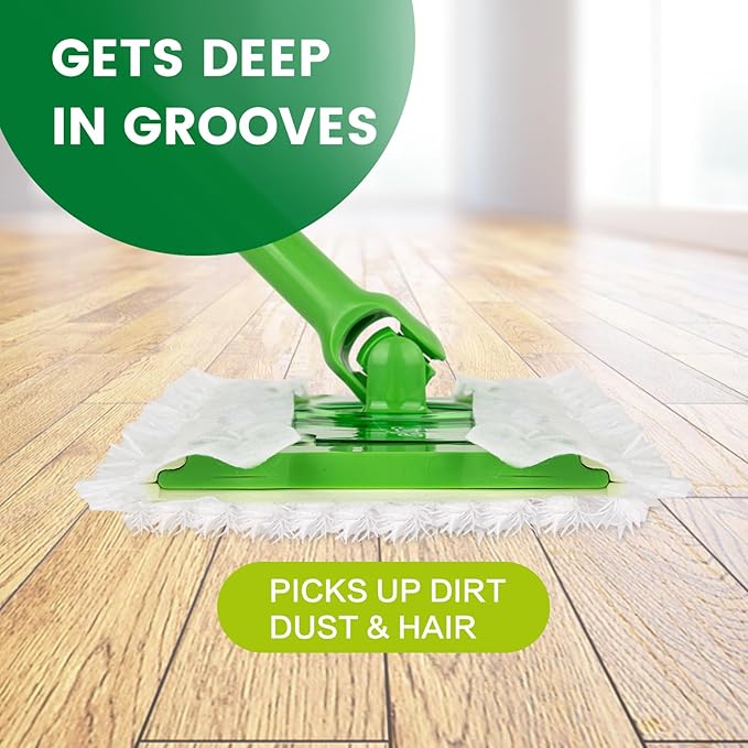 100ct Dry Sweeping Cloths for Swiffer Sweeper Mop, Heavy Duty Microfiber Duster Mop Pad Refills, Captures Dust & Pet Hair, for Hardwood Floors and Multi-Surface Cleaning