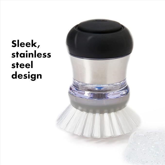 OXO Steel Soap Dispensing Palm Brush