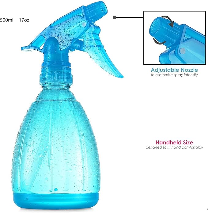 Adjustable Spray Bottles for Cleaning Solutions - No Leak and Clo, Plants, Cleaning Solutions, BBQ. Plant Sprayer, Hair Mister, Squirt Bottles for Liquids - Food-Safe Pet, Vinegar