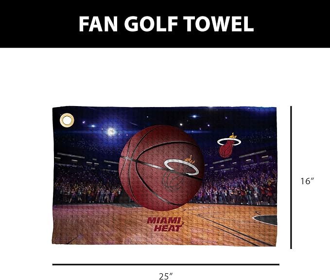 Northwest NBA Golf Towel – Official Licensed Microfiber Waffle Fabric, Absorbent 16x25 in Club Cleaning Accessory