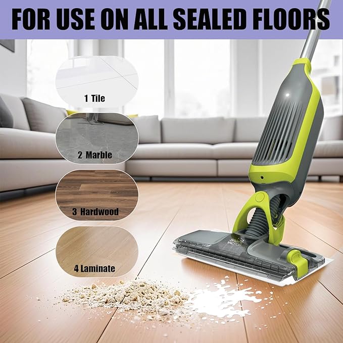 Disposable Hard Floor Pad Refills, Compatible with Shark VACMOP Pro VM252 VM251 VM250 VM200 VC205 QM250 VM190 VM200P12 VMP30 for use on All Sealed Floors (10-PCS)
