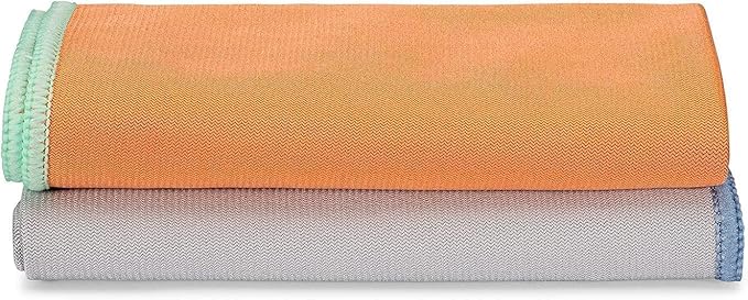 Full Circle Renew, Streak-Free Glass Cleaning Cloths, Recycled Microfiber, Perfect for Eyeglasses and Mirrors, Set of 2