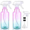 Plastic Spray Bottle 16.9oz Empty Spray Bottles Refillable Container Trigger Sprayer for Cleaning Solutions, Water, Plants, Pet, Essential Oils, Hair, 2 Pack (gradient)