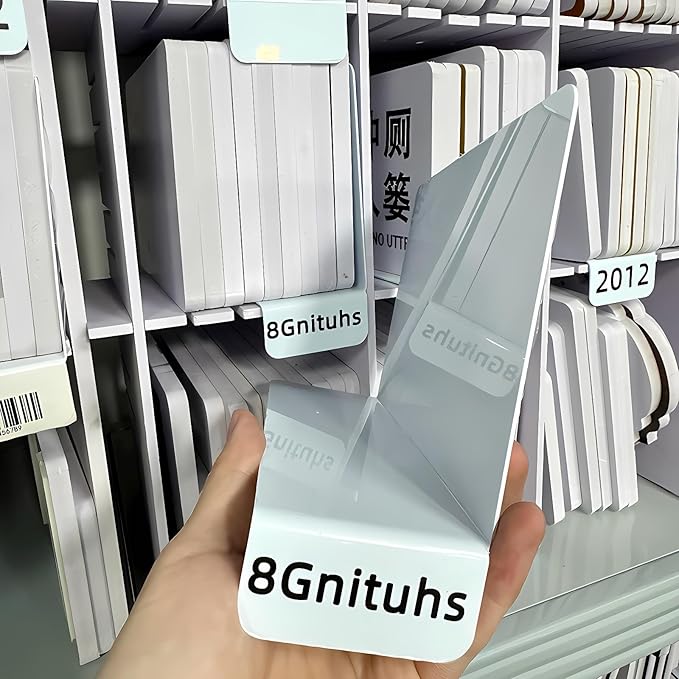 20 Pcs 20 * 12CM 1MM Library Book Mini Shelf Dividers, Flexible Label Markers with Stickers, for Classroom Teacher Supplies, Closet Rack Plastic Dividers, Writable & Reusable for Sorting Book Type