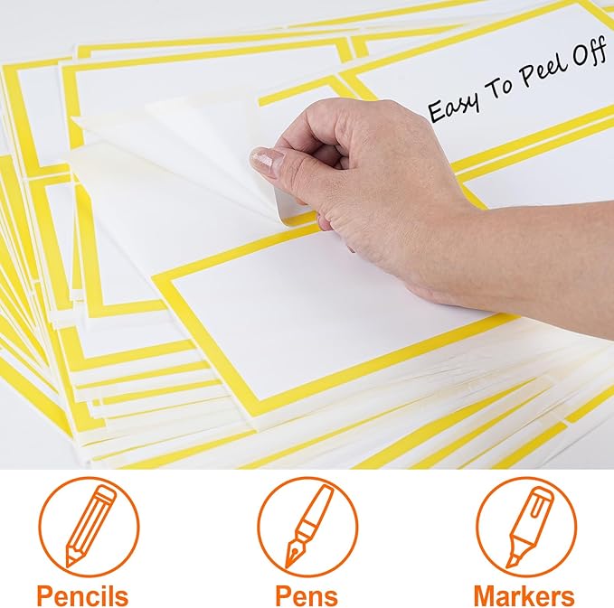 6 x 4 inch Large Moving Labels for Boxes, Blank Moving Boxes Labels Stickers, 160pcs 8 Color Coded Moving Stickers Packing Labels Stickers for Home Organization Projects, Kitchen, Storage Bins, Yellow