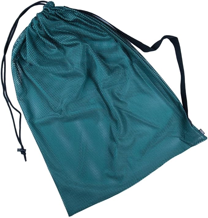 Golberg Mesh Bag - 18 x 24 Inches with Shoulder Strap – Use for Laundry, Beach Days, & Even Camping (Hunter Green)