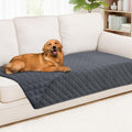 Smiry Waterproof Dog Bed Cover Pet Blanket, Soft Washable Dog Blanket for Furniture Bed Couch Sofa Reversible, Checkered (40"x90", Dark Grey/Dark Grey)