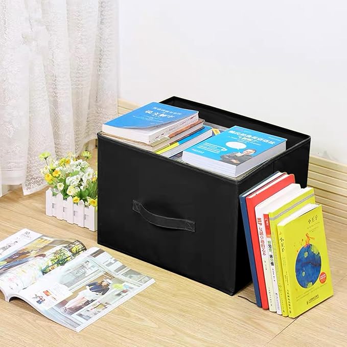 Storage Cubes Collapsible fabric Storage bins,cube storage organizer 10.5 * 10.5 * 11 inch,For home and office Collapsible Closet Shelf Organizers, Drawer Organizers(Black)