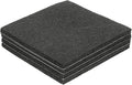 uxcell Felt Furniture Pads, 4Pcs 3.54" x 3.54" Adhesive Backed Felt Non-Slip Anti-Scratch Chair Leg Protectors for Protecting Hardwood Floor, Black