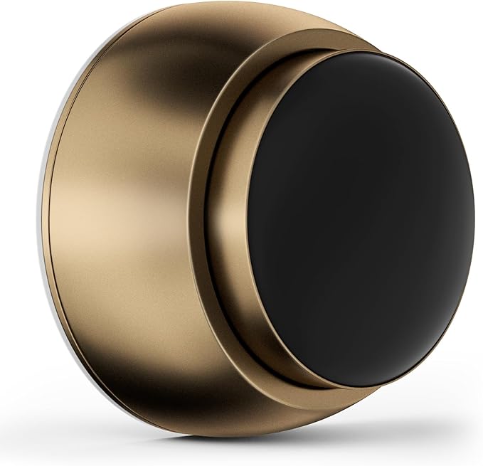 Door Stopper Wall Protector with Silicone Head, Aluminum Door Knob Wall Protector, Spring Shock Absorption Technology, 1.65" Door Stoppers for Wall, Adhesive Installation or with Screw, Bronze