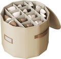 Vailando Shoe Organizer for Closet - Cylindrical Shoe Storage Organizer with Removable Dividers, Rectangular Compartment, Foldable, Blush Pink, 1-Pack