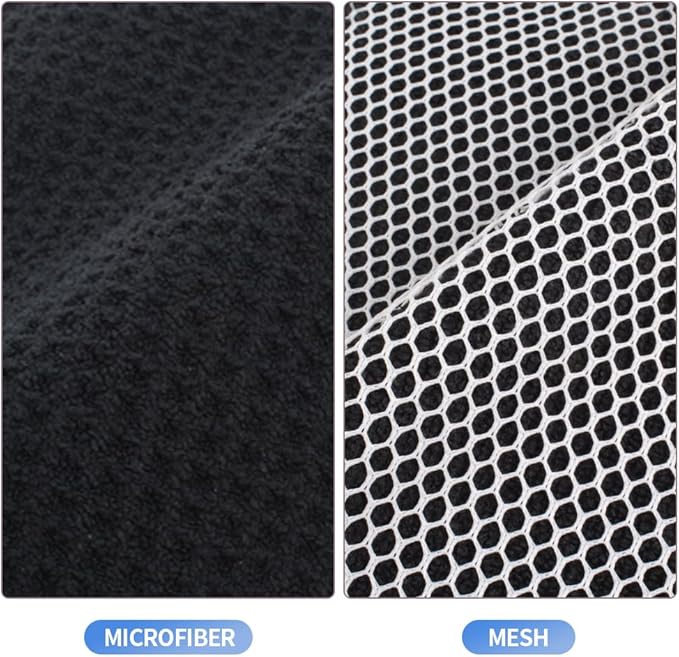 KinHwa Kitchen Washcloths for Dishes Absorbent Microfiber Dish Cloths Quick Dry Dish Rags with Poly Scour Scrub Side Ideal for Kitchen Cleaning (Dark-Black, 7inchx7inch 9 Pack)