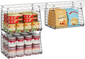 3-Pack Under Shelf Hanging Baskets - Space Saving Pantry Shelf Organizer with 360° Rotating Hooks for Kitchen Storage, Foldable Small Space Solutions for Pantry Organization, Black