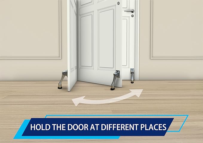 QCAA Solid Brass Drop Down Door Stop, 4", Oil Rubbed Bronze US10B, 2 Pack