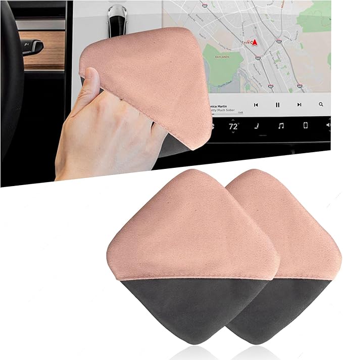 Car Screen Cleaner, Microfiber Auto Screen Cleaning Pad, Foldable Touch Screen Cleaner Cloth for Vehicle Dashboard LCD Display, Interior Car Accessories