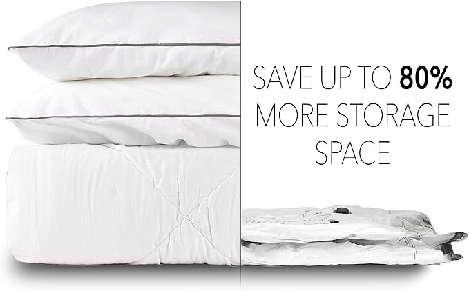 SpaceAid Jumbo Vacuum Storage Bags, Space Saver Sealer Compression Bags for Comforters, Blankets, Pillows, Bedding, Clothes (XX-Large 3 Pack)