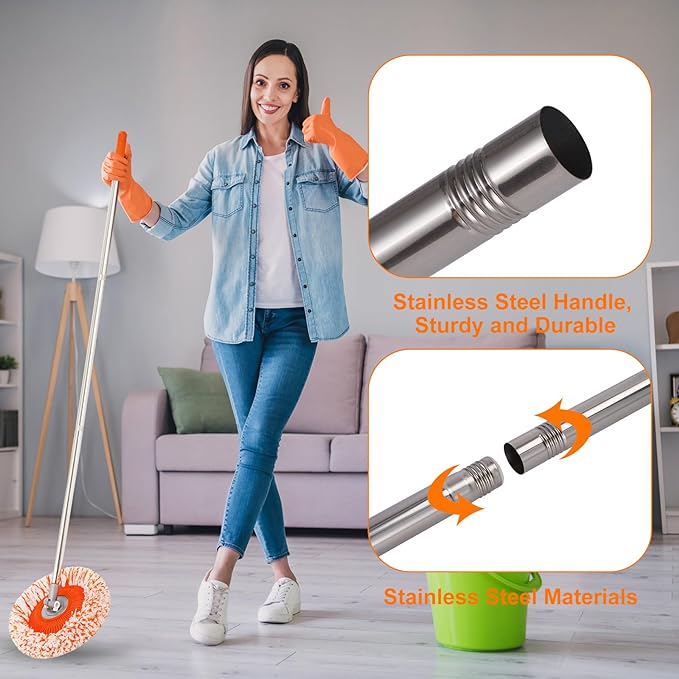 Wall Mop, Primium 68” Wall Cleaner, High-Quality Baseboard Cleaner, Professional-Grade Baseboard Cleaner Tool with Handle, Superior Quality Dust Mop, Efficient Ceiling Fan Cleaner Duster