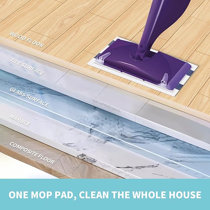 AIR U+ Disposable Mop Pad Refills for Swiffer Wet Jet Mops, Thickned and Absorbent Wet Pads Refill, 60 Count