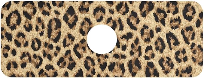 Kitchen Sink Splash Guard 1 PC 14.7 Inch Sink Faucet Mat Splash Guard for Bathroom Countertop Water Absorbent Foldable Cuttable Soft Washable Classical Leopard Print