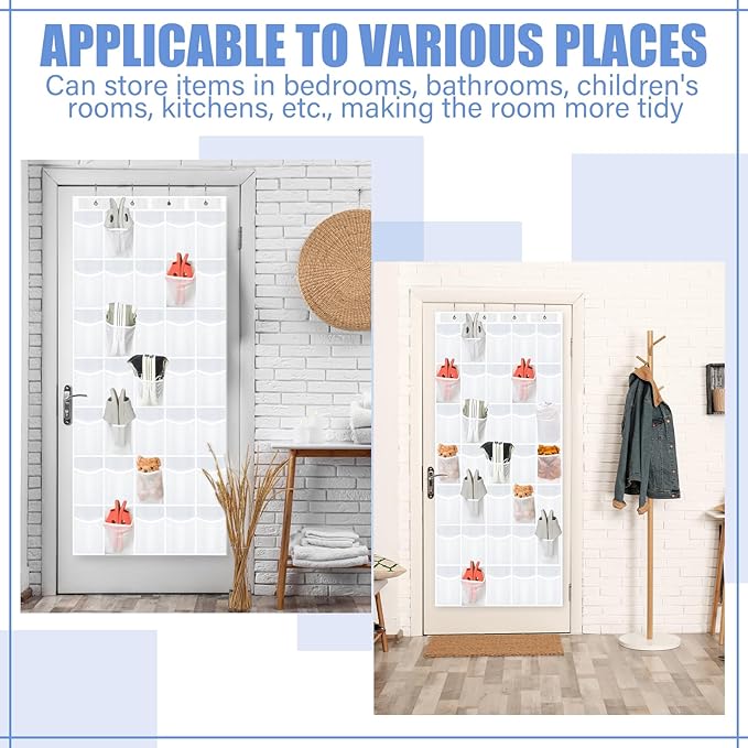Windyun 2 Pcs 70 Large over The Door Shoe Organizer Hanging Shoe Rack for Closet Holder Pure Mesh Pockets Back to School Behind Door Hanger Storage Nonslip for Home Room School Dorm, Each 35 Pockets