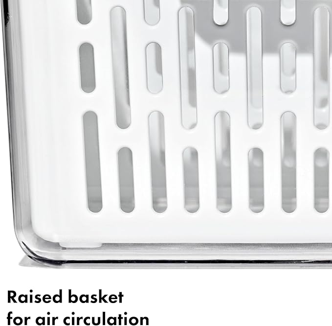 OXO Good Grips Produce Saver – Medium Bin, 13.8 x 7.4 x 4.7 in, White