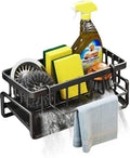Sponge Holder for Kitchen Sink,Kitchen Sink Organizer caddy with Auto Drain Tray（Plastic）
