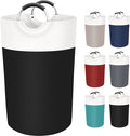 BlissTotes Laundry Basket, Laundry Hamper, Collapsible Laundry Baskets, Dirty Clothes Hamper, Waterproof Laundry Basket with Foam Protected Aluminum Handles for College Dorm, Family 115L (Black)