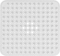 AmazerBath Shower Mat Non Slip 21 x 21 Inches, Square Shower Mat with Suction Cups and Drain Holes, Shower Stall Mat Machine Washable (Clear)