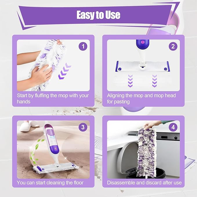 32 Pack Disposable Power Mop Pads for Swiffer PowerMop, 5X Power Mop Refills for Cleaning, 14-Layer Unscented Thickened Multi-Surface Replacement Mopping Pads Refills for Floor Cleaning