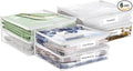 Plastic Storage Bags with Easy-Glide Zipper, Pack of 6, Durable Clear Vinyl Zippered Storage Bags for Clothes Sweaters Comforters Blankets Sheets Bedding (10.5 x 10.5 x 2.5 Inch)