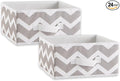 DII Non Woven Polyester Storage Bin, 11x11x5.5-inch, Chevron Gray, 2 Piece (Pack of 12)