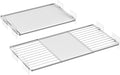 Expandable Closet Organizer Shelves, Adjustable Rod Metal Storage Shelves Divider for Wardrobe Cupboard Kitchen (Silver,7.9" D x 17"-31" W,2PCS)