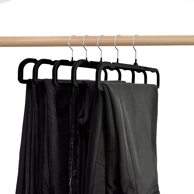 Velvet Pants Hangers 20 Pack,Premium Non Slip Velvet Hangers,Thin Space Saving Slim Clothes Hangers with 360° Swivel Hook,13.77inch