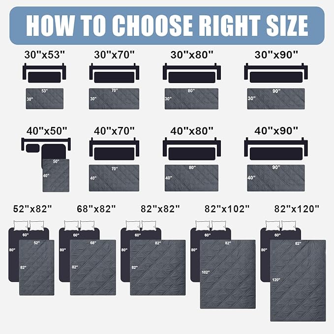 Smiry Waterproof Dog Bed Cover Pet Blanket, Soft Washable Dog Blanket for Furniture Bed Couch Sofa Reversible, Checkered (82"x102", Dark Grey/Black)