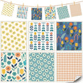 6Pcs 6 Styles Swedish Dish Cloth Floral Quick Drying Sponge 7.7 x 6.8 Inch for Kitchen Countertop Cleaning, Swedish Dishcloths Reusable Absorbent Decorative Towels for Dishes Tableware Use