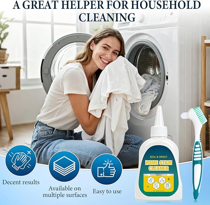 Home Stain Cleaner-7 OZ Fast-Acting All-Purpose Deep Cleaning Gel for Bathroom, Kitchen, Laundry & Room, For Targets Tile Gaps, Washing Machine Seals, Fridge Rubber, Wall & Shower Stains