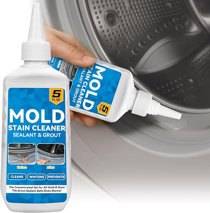 HomeMold Stain Remover Gel, Effective Washing Machine Cleaner for Front Load Washer, All-Purpose Cleaning Gel for Penetrating for Bathroom, Shower and Bathtub Tile Grout (5 Floz)