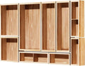 9-Pack Solid Wood Drawer Organizer, Modular Junk Drawer Organizer with Non-Slip Pad, Multi-Use Storage for Kitchen Office Bedroom Dresser for Utensil Stationery Makeup Stationery Tea & Coffee Pod