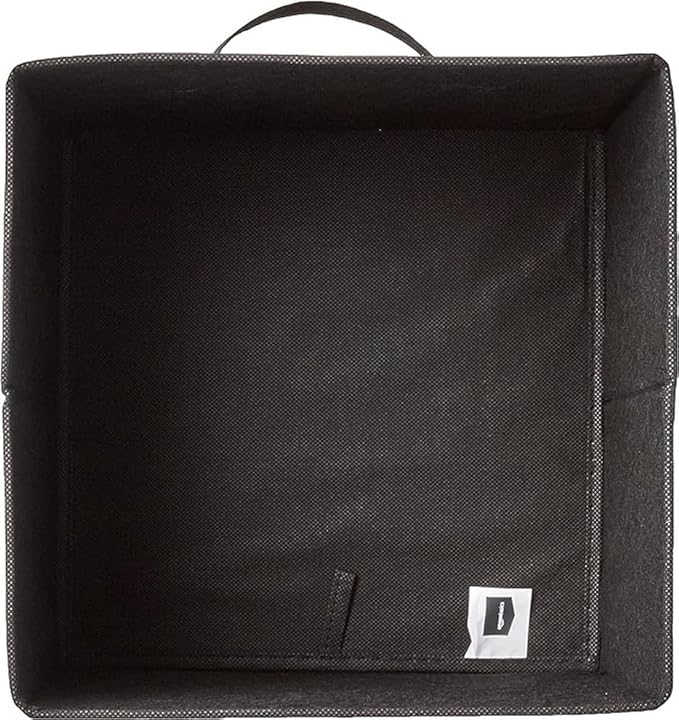 Amazon Basics Collapsible Fabric Storage Cubes Organizer with Handles,Sturdy,Black,10.5-x-10.5-x-11-inch,6 Count (Pack of 5)