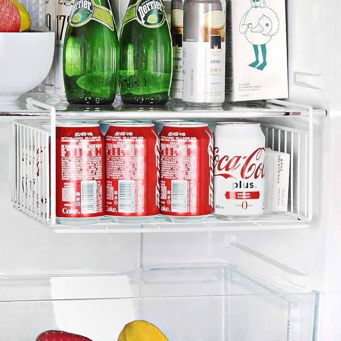 SUFAUY 2-Pack Under Shelf Basket Storage, Under Cabinet Hanging Organizer Holds up to 22lbs, Add Shelves for Storage for Pantry Closet, 11.3“d x 12.3" w, White