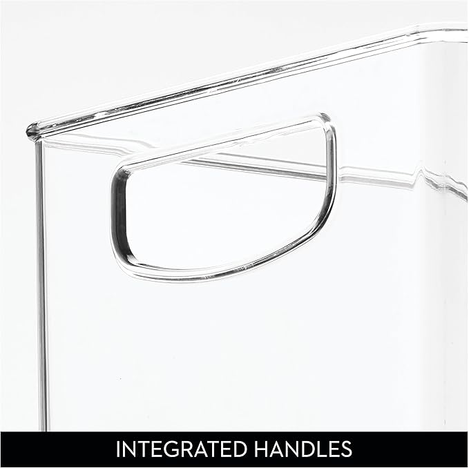 iDesign Stackable Clear Plastic Bin - Kitchen Organizers and Storage for Fridge and Pantry, 6-Pack