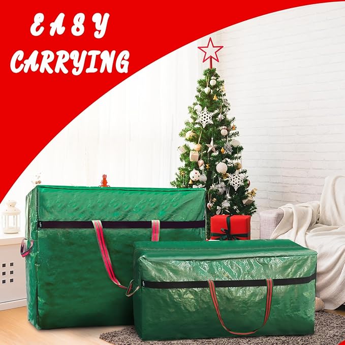 Christmas Tree Bag 4FT/5FT Small Christmas Tree Storage Bag Waterproof Tearproof with 4 Handles Easy to Transport/Organize Green