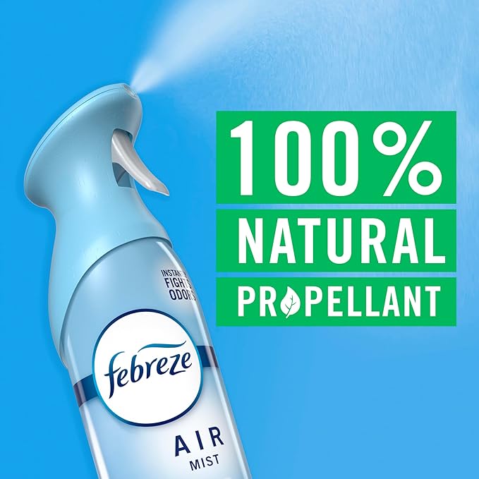 Febreze Air Mist, Air Freshener Spray, Odor Fighting Room Spray, Deodorizer for Home Bathroom Kitchen Office Apartment Dorm Room Classroom, Juicy Summer Peaches Scent, 8.1oz (Pack of 3)