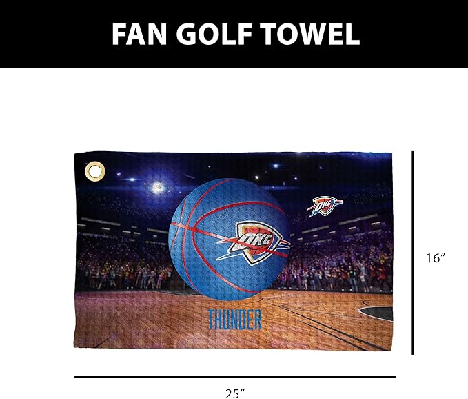 Northwest NBA Golf Towel – Official Licensed Microfiber Waffle Fabric, Absorbent 16x25 in Club Cleaning Accessory