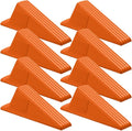 Frienda 8 Pcs Jumbo Door Stoppers Heavy Duty Door Stopper Tall up to 2inch Tall Wedge TPR Large Wedge Stackable Big Rubber Doorstop for Hotel Carpet Hardwood Concrete and Tile (Orange)
