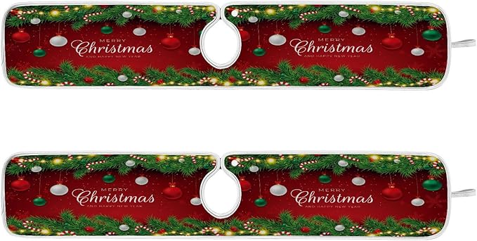 2 Pack Sink Splash Guard Christmas Kitchen Faucet Branches and Balls Absorbent Sink Mat for Faucet Kitchen Guard Drip Catcher Drying Mat for Farmhouse Barthroom Bar,S